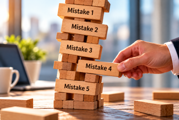 Five business mistakes - and how to avoid them Jenga Tower of Mistakes